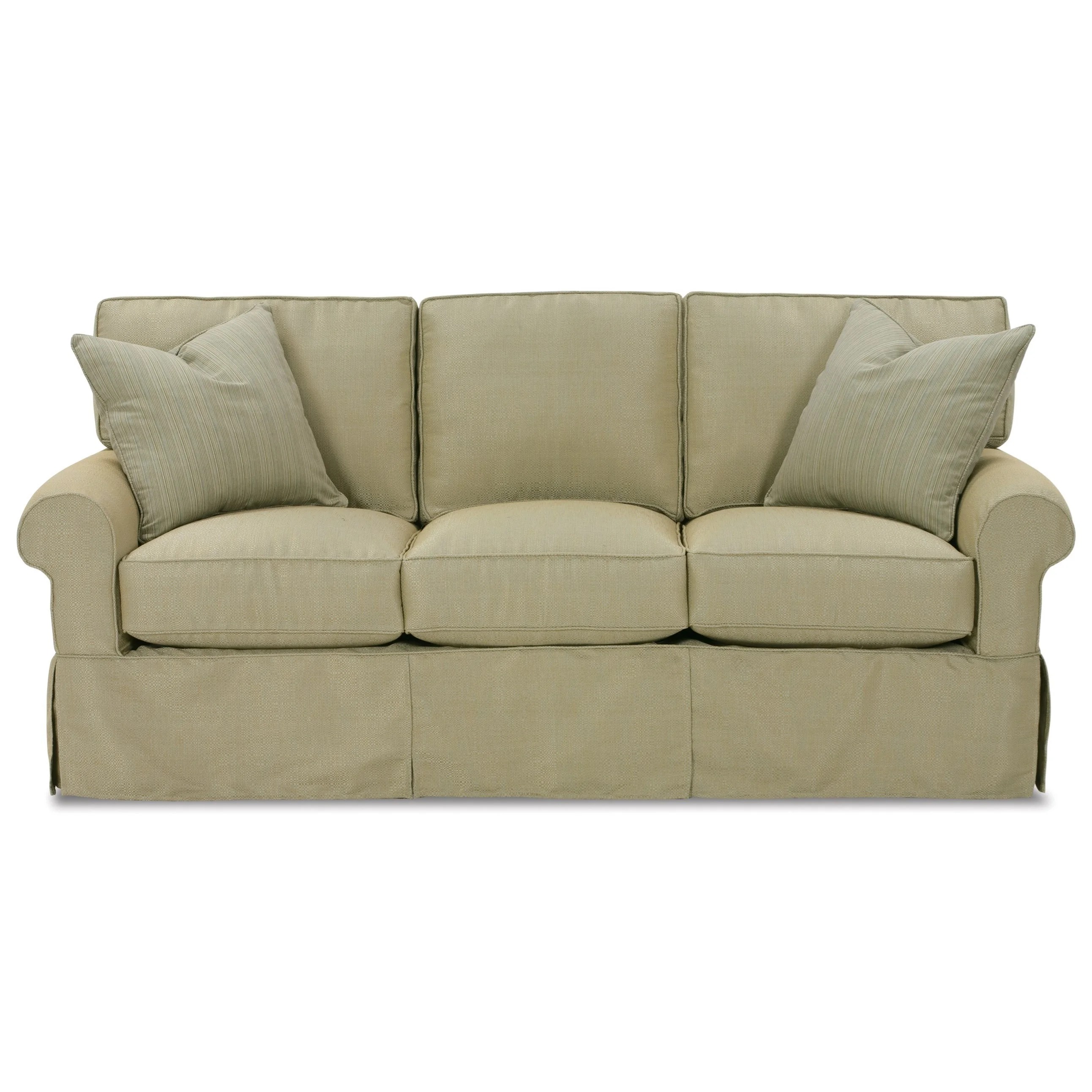Rowe Nantucket Casual Style Sofa With Two Accent Pillows Reeds 